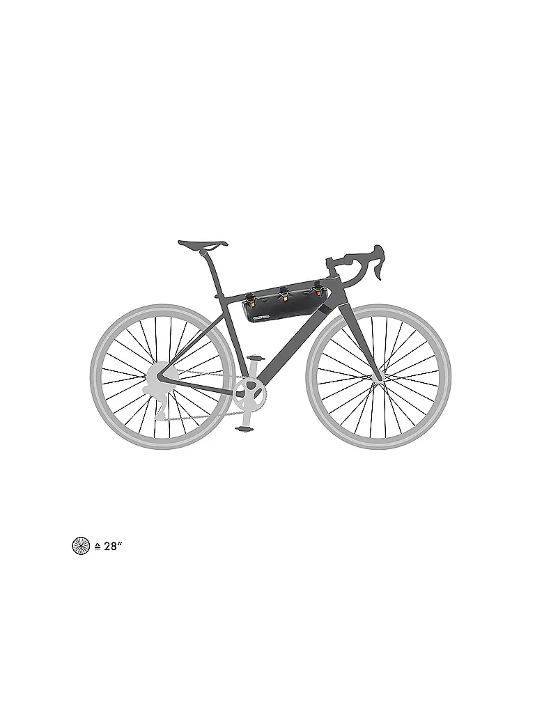 ORTLIEB | Borsa da bikepacking per tubo orizzontale Frame-Pack RC Toptube 3L | Nero
