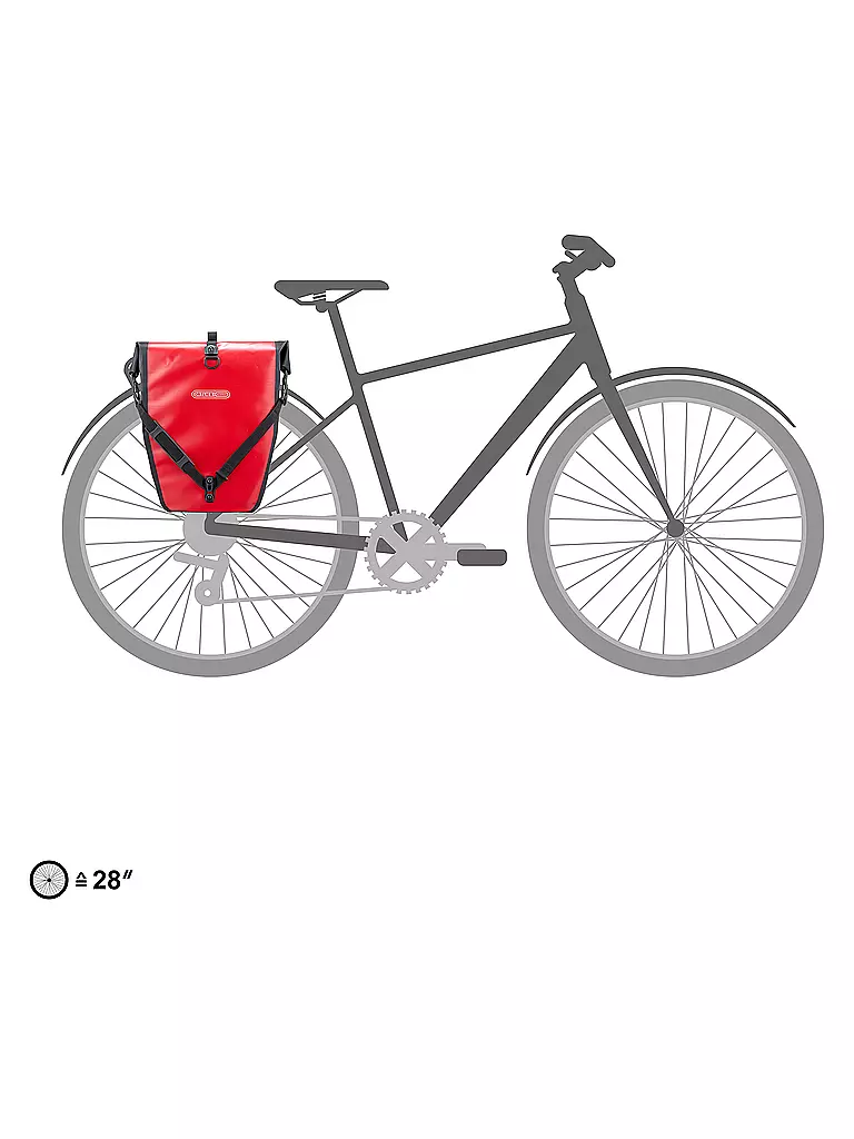 ORTLIEB | Set di borse da bici Back-Roller Classic QL2.1 2 x 20L | Rosso