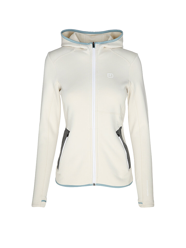 Felpa in pile con cappuccio da donna bianco XL