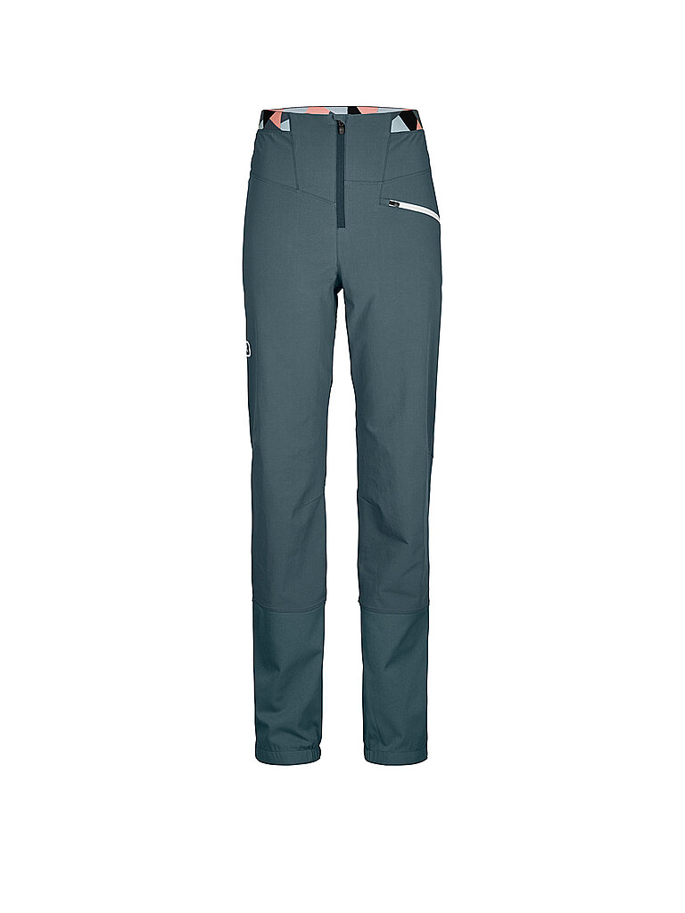 Pantaloni softshell da turismo da donna Punta Berrino Stretch petrolio XS