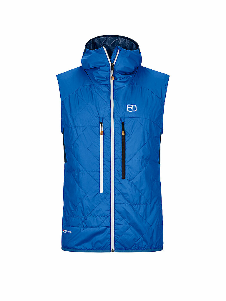 Gilet isolante da uomo Piz Boé Swisswool blu L