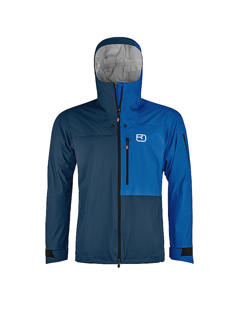 Giacca da uomo da scialpinismo Ortler 3L con cappuccio blu S