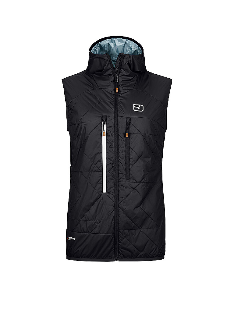 Damen Isoweste Swisswool Piz Boè Hoodie nero S