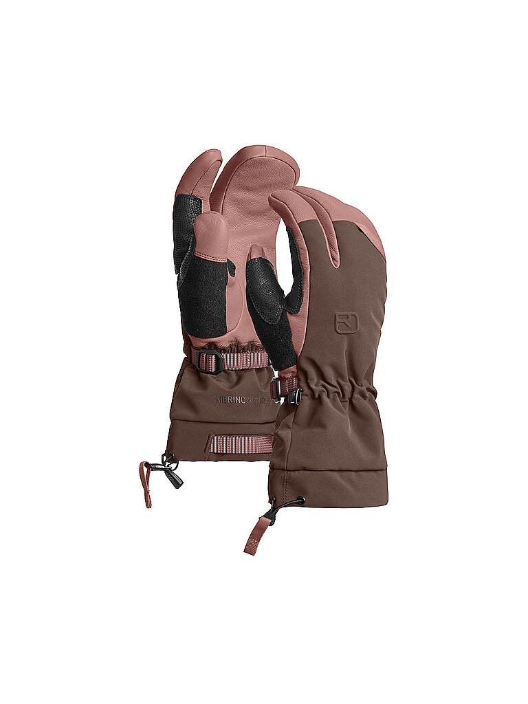 Guanti da donna Freeride a 3 dita marrone XS