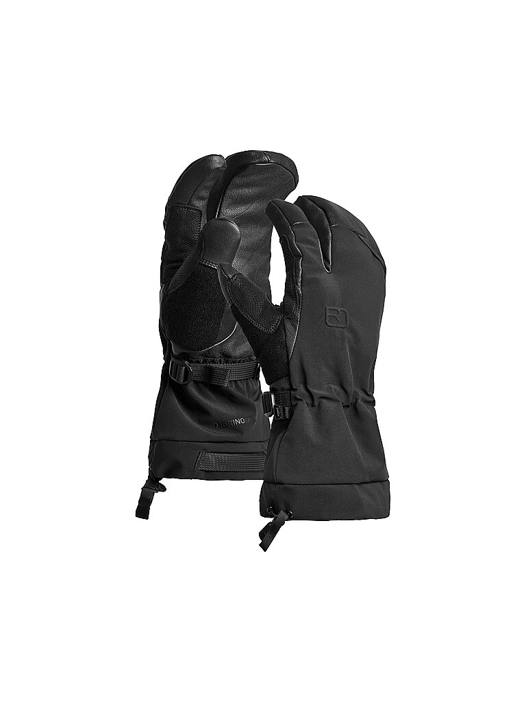 Guanti da uomo Freeride a 3 dita nero S