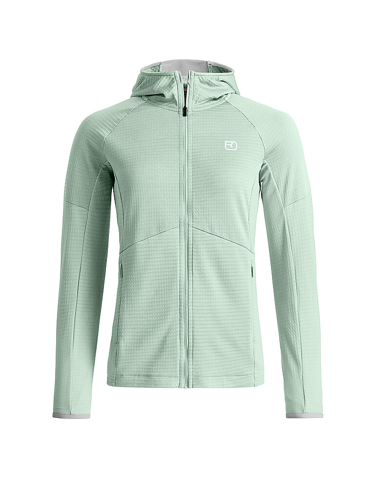 Giacca in pile da donna Light Grid verde chiaro XS