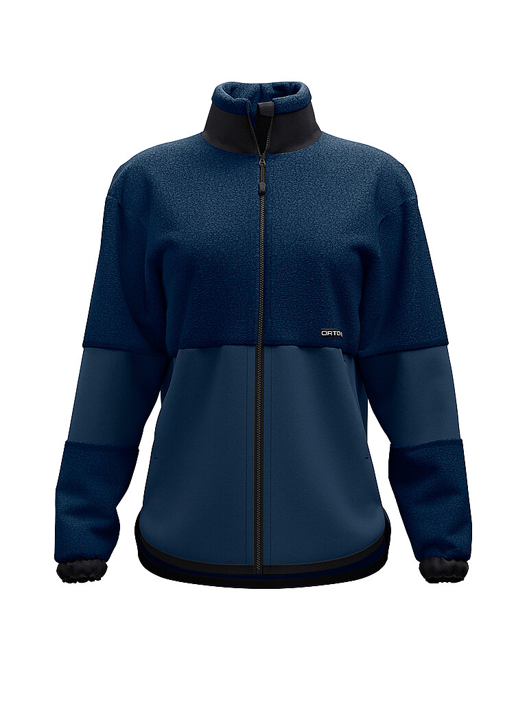 Giacca in pile da donna Teddy blu XS