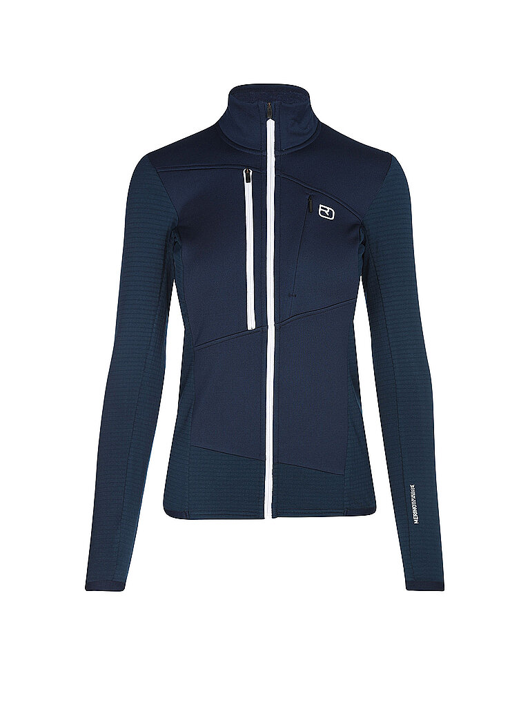 Giacca in pile da donna Grid blu M
