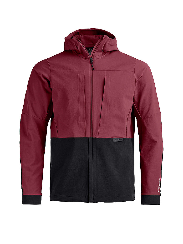 Giacca Softshell da Uomo Trad Plus Hoodie rosso scuro S