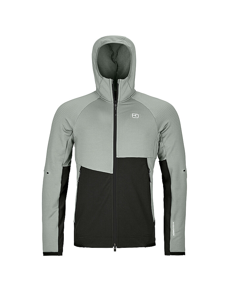 Giacca in pile da uomo RIB Hoodie verde chiaro L