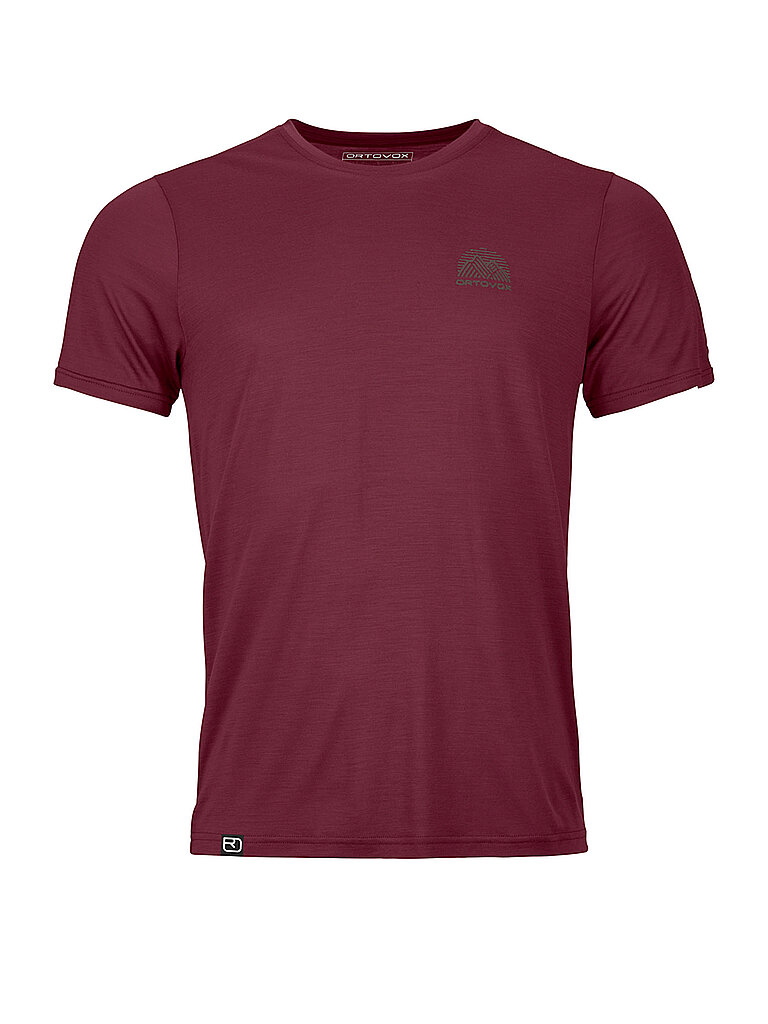 Maglietta funzionale da uomo 120 COOL TEC MTN STRIPE rosso scuro XL