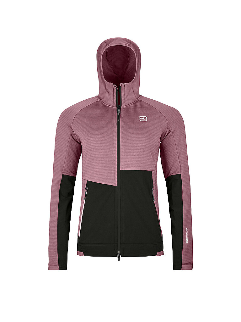 Giacca in pile da donna Rib Hoodie rosa S