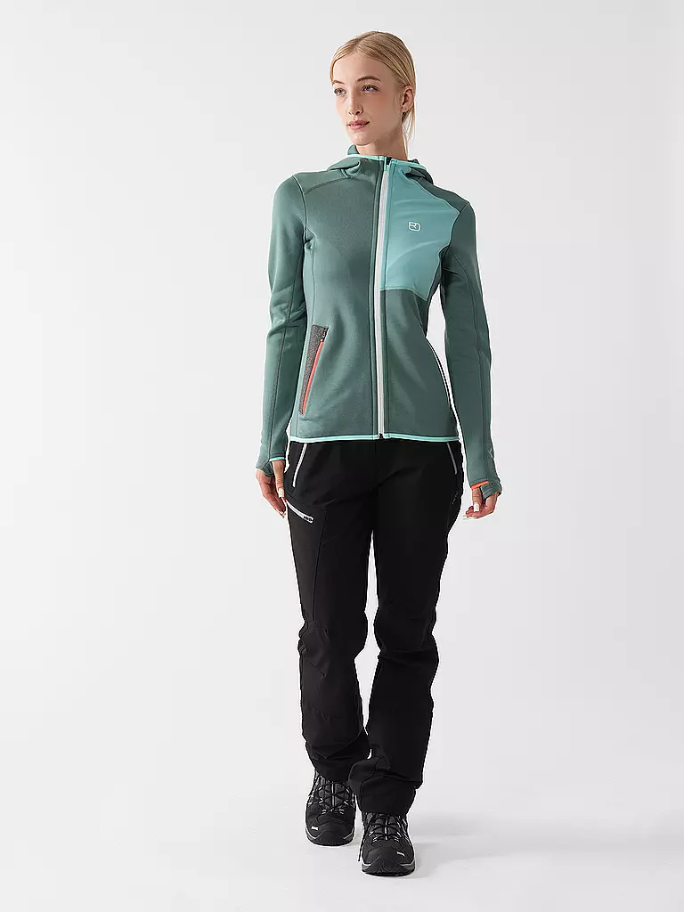 ORTOVOX | Damen Fleecejacke Hoodie | Menta