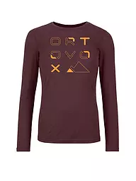 ORTOVOX | Damen Funktionsshirt 185 Merino Brand Outline | Rosso scuro