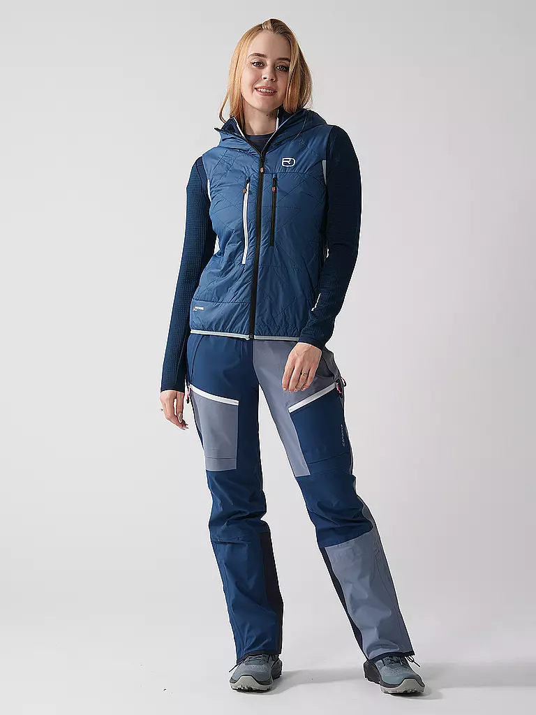 ORTOVOX | Damen Isoweste Swisswool Piz Boè Hoodie | Blu