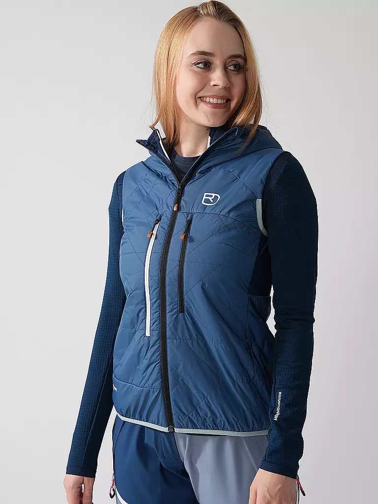 ORTOVOX | Damen Isoweste Swisswool Piz Boè Hoodie | Blu