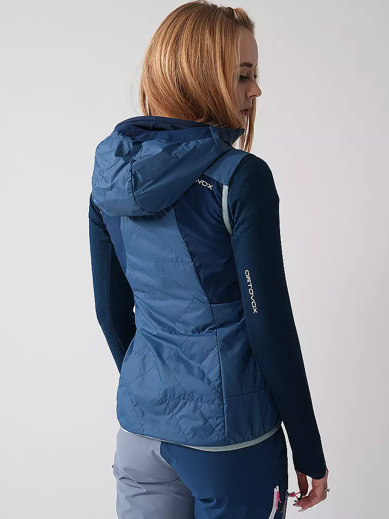 ORTOVOX | Damen Isoweste Swisswool Piz Boè Hoodie | Blu