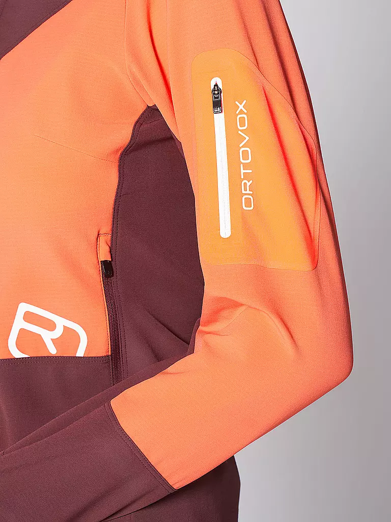 ORTOVOX | Damen Softshelljacke Berrino Hoodie | Rosso scuro