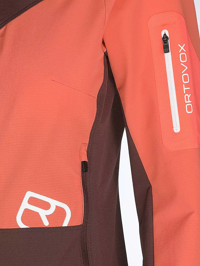 ORTOVOX | Damen Softshelljacke Berrino Hoodie | Rosso scuro