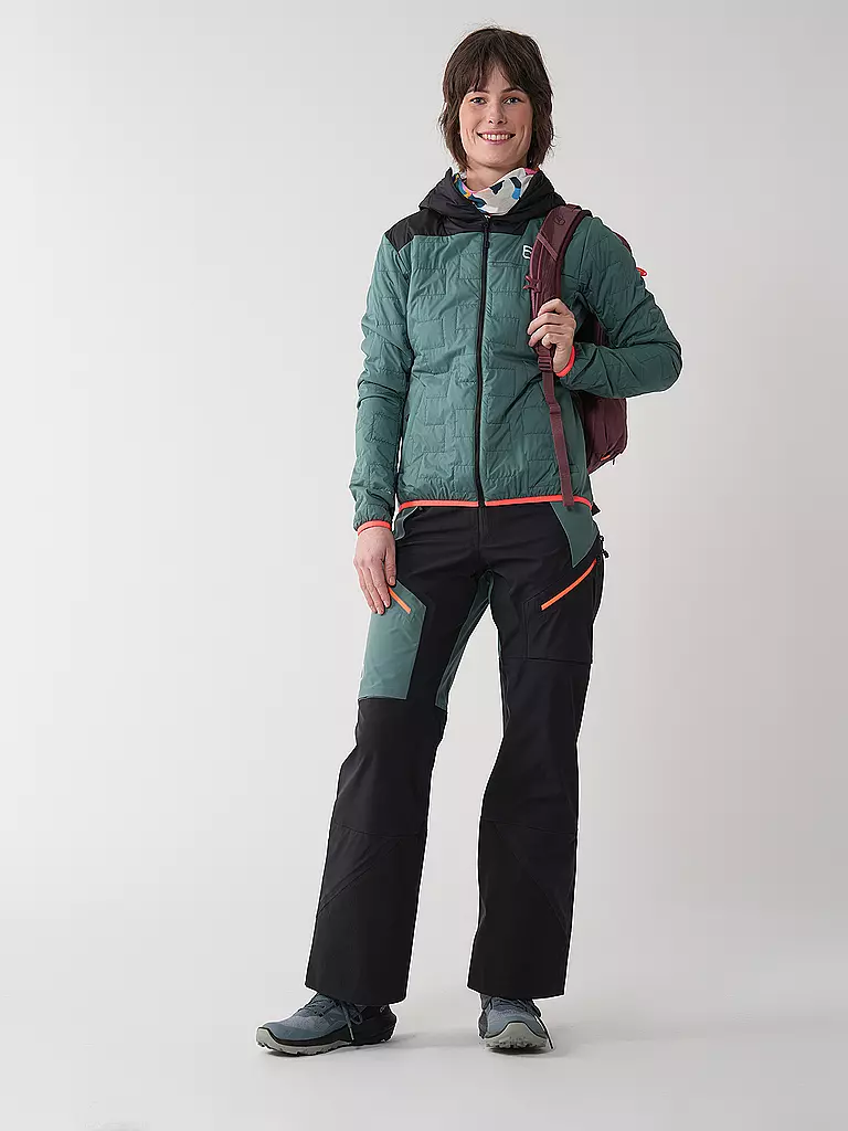 ORTOVOX | Damen Touren Isojacke Piz Badus SW Hoodie | Petrolio