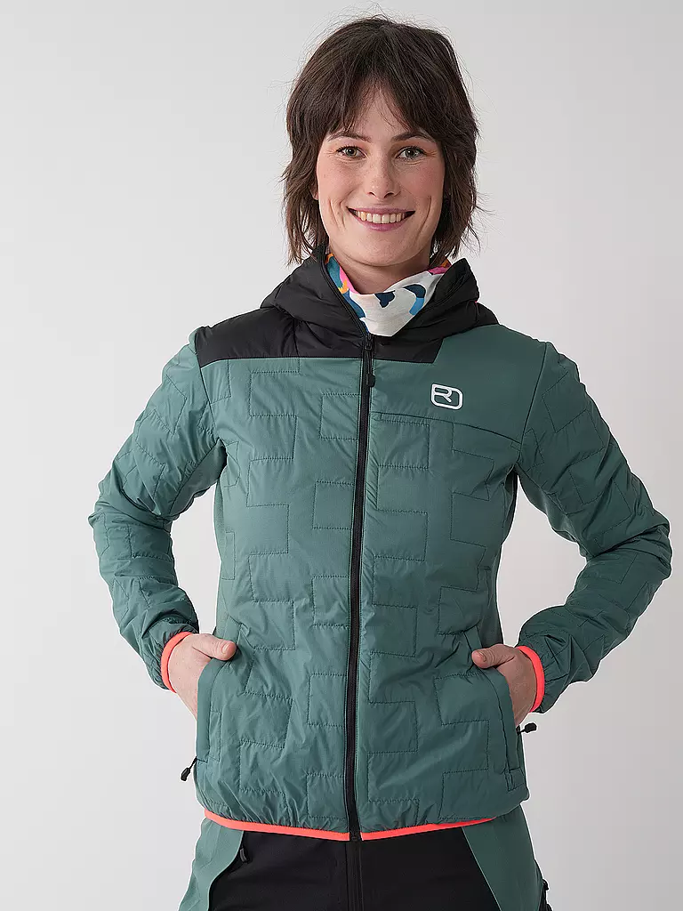 ORTOVOX | Damen Touren Isojacke Piz Badus SW Hoodie | Petrolio