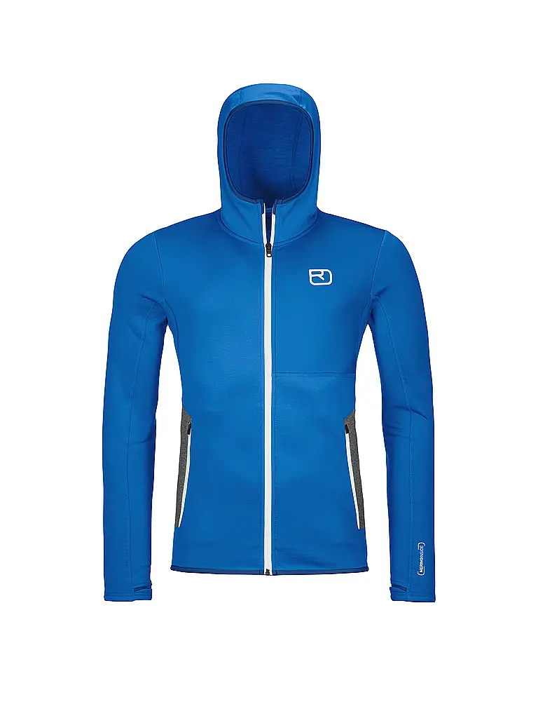 ORTOVOX | Felpa con cappuccio in pile da uomo | Blu