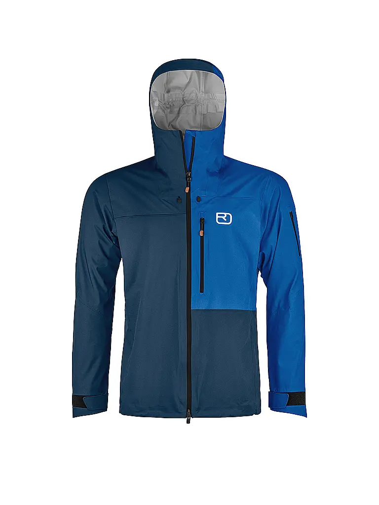 ORTOVOX | Giacca da uomo da scialpinismo Ortler 3L con cappuccio | Blu scuro