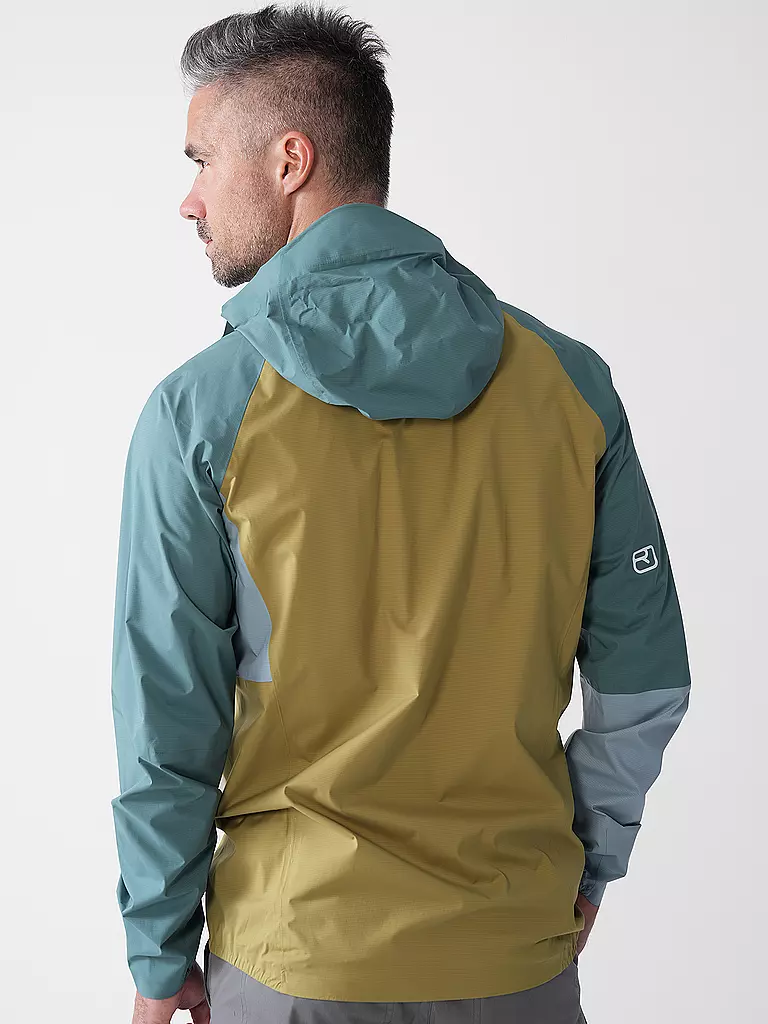 ORTOVOX | Giacca da uomo da scialpinismo Piz Selva 2.5L con cappuccio | Senape