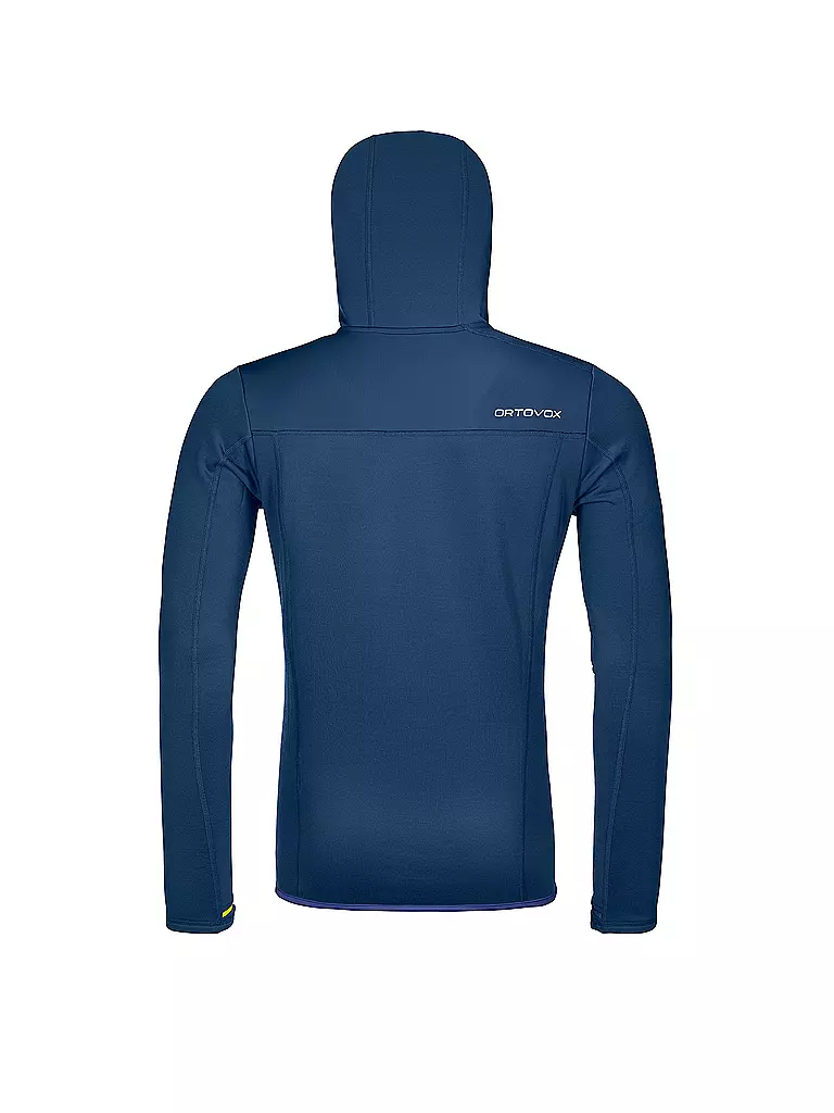 ORTOVOX | Giacca in pile con cappuccio da uomo | Blu scuro