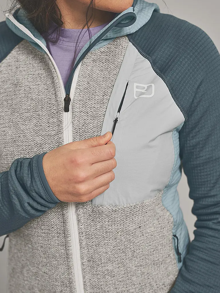 ORTOVOX | Giacca in pile da donna Classic Knit con cappuccio |