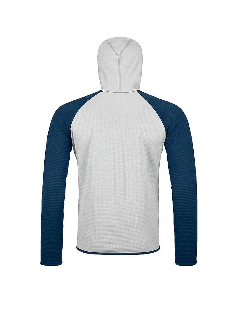 ORTOVOX | Giacca in pile da uomo Classic Knit con cappuccio | Grigio chiaro