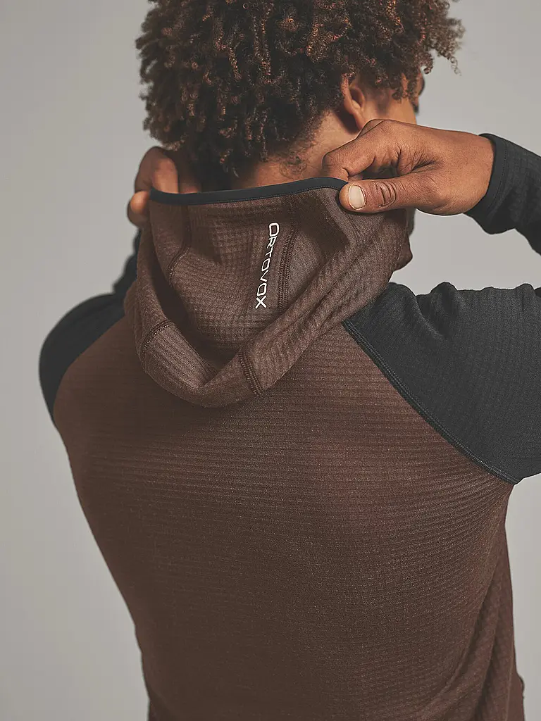 ORTOVOX | Giacca in pile da uomo Classic Knit | Marrone