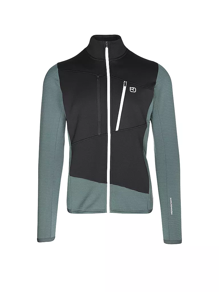 ORTOVOX | Giacca in pile da uomo Grid Hoodie | Petrolio