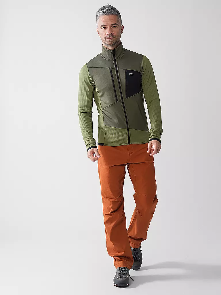 ORTOVOX | Giacca in pile da uomo Grid | Oliva