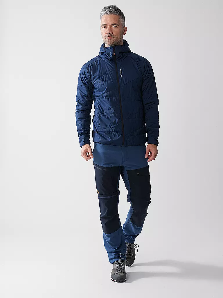 ORTOVOX | Giacca isolante da uomo per lo sci alpinismo Piz Duan SW con cappuccio | Blu scuro