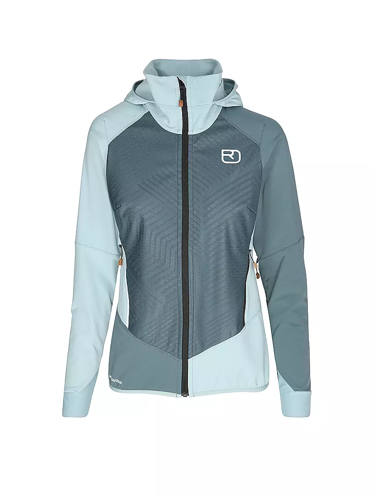 ORTOVOX | Giacca softshell da donna Col Becchei con cappuccio | Blu chiaro