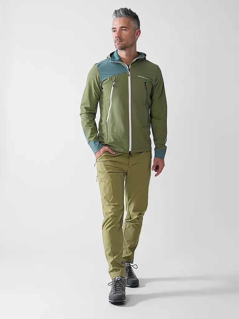 ORTOVOX | Giacca softshell da uomo Pala con cappuccio | Oliva