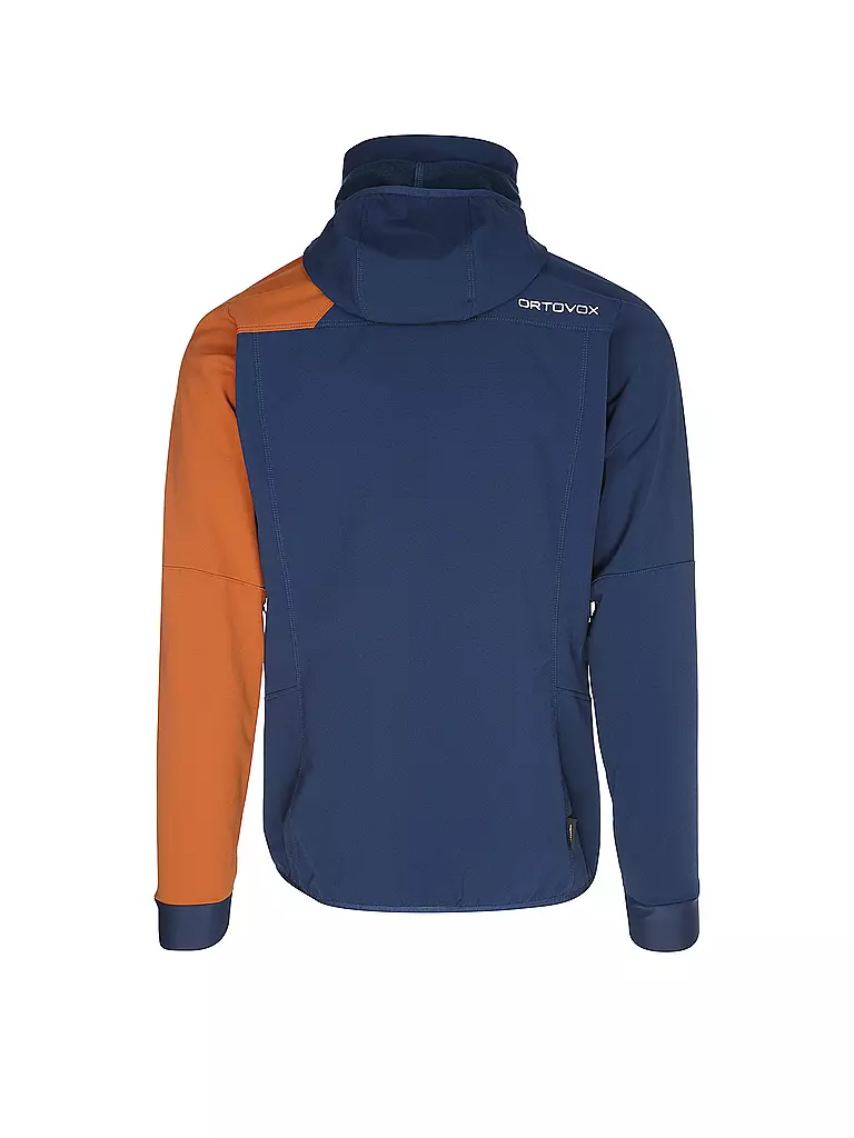 ORTOVOX | Giacca softshell da uomo per escursioni Col Becchei con cappuccio | Blu scuro