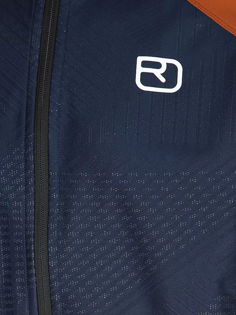 ORTOVOX | Giacca softshell da uomo per escursioni Col Becchei con cappuccio | Blu scuro