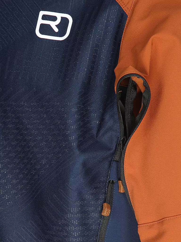 ORTOVOX | Giacca softshell da uomo per escursioni Col Becchei con cappuccio | Blu scuro