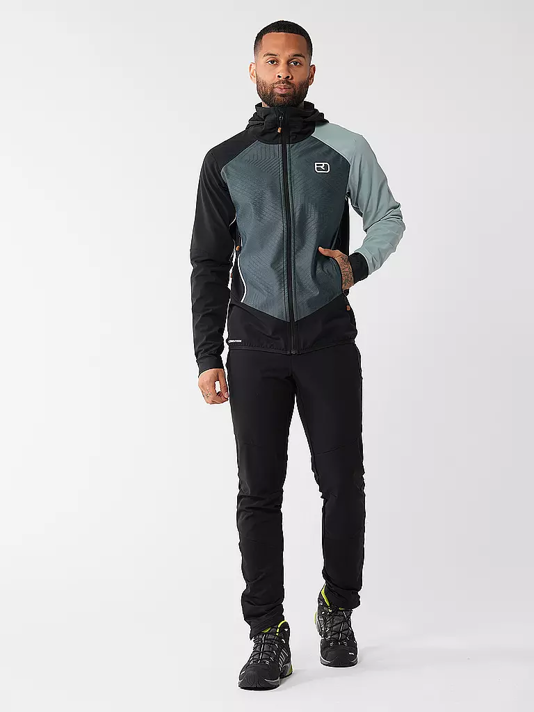 ORTOVOX | Giacca softshell da uomo per escursioni Col Becchei Hoodie | Petrolio