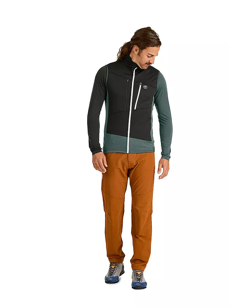 ORTOVOX | Gilet da uomo in pile Grid | Petrolio