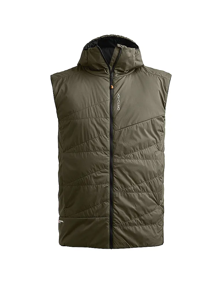 ORTOVOX | Gilet isolante da uomo Piz Duan SW con cappuccio | Oliva