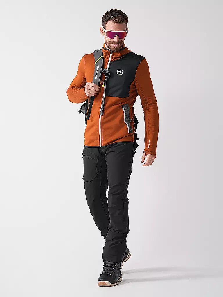 ORTOVOX | Herren Fleecejacke Hoodie | Marrone