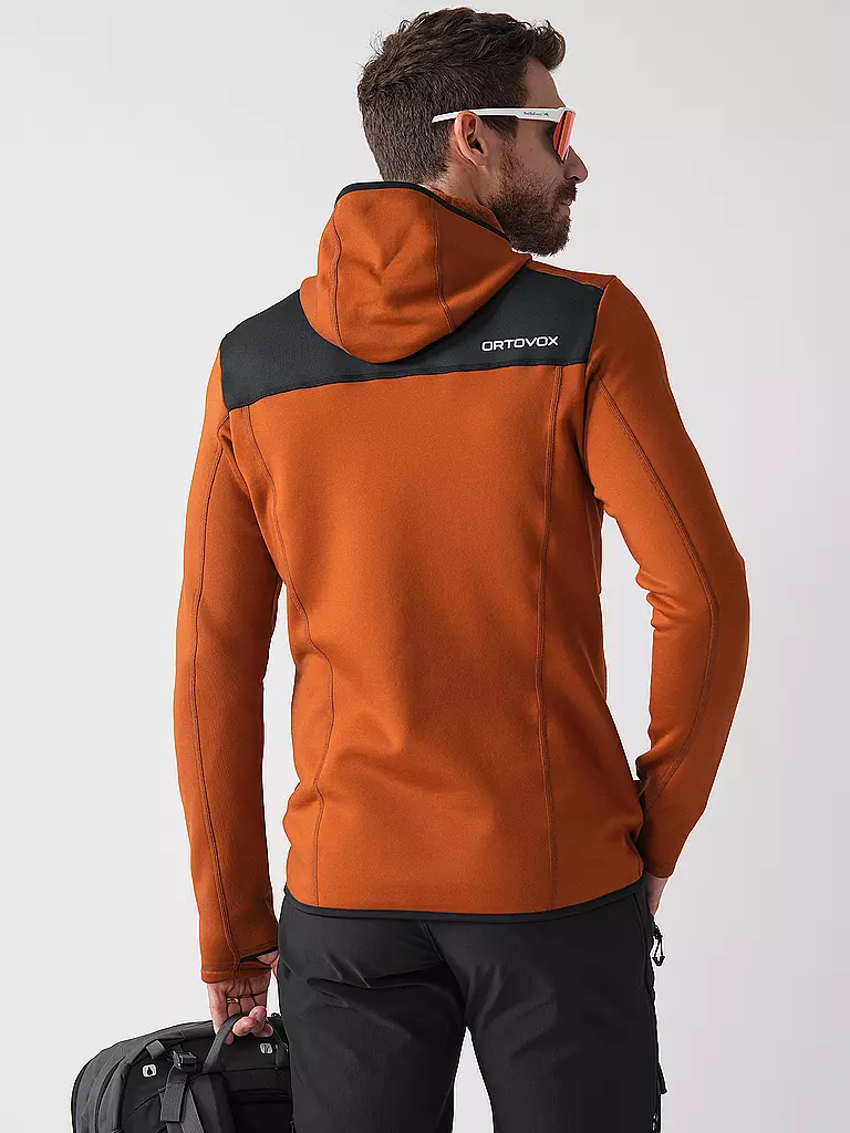 ORTOVOX | Herren Fleecejacke Hoodie | Marrone