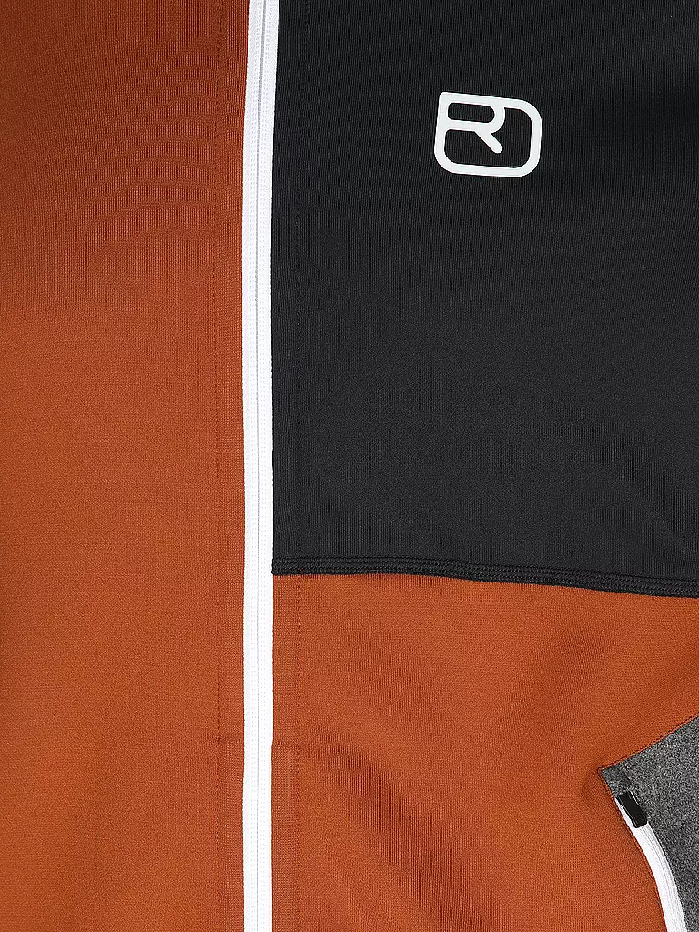 ORTOVOX | Herren Fleecejacke Hoodie | Marrone