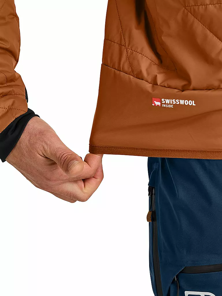 ORTOVOX | Herren Isojacke Piz Boé Swisswool | Marrone