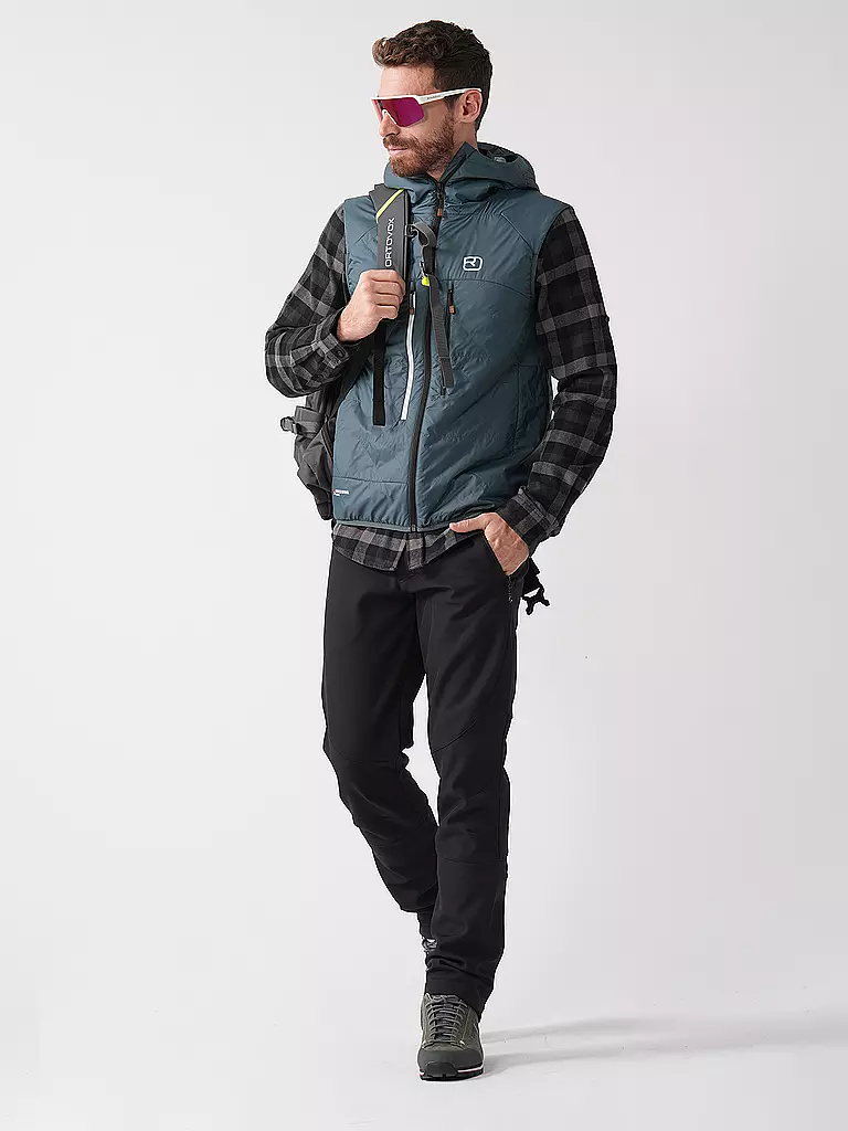 ORTOVOX | Herren Isoweste Swisswool Piz Boè Hoodie | Petrolio