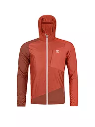 ORTOVOX | Herren Windjacke WIndbreaker Hoodie | Rosso