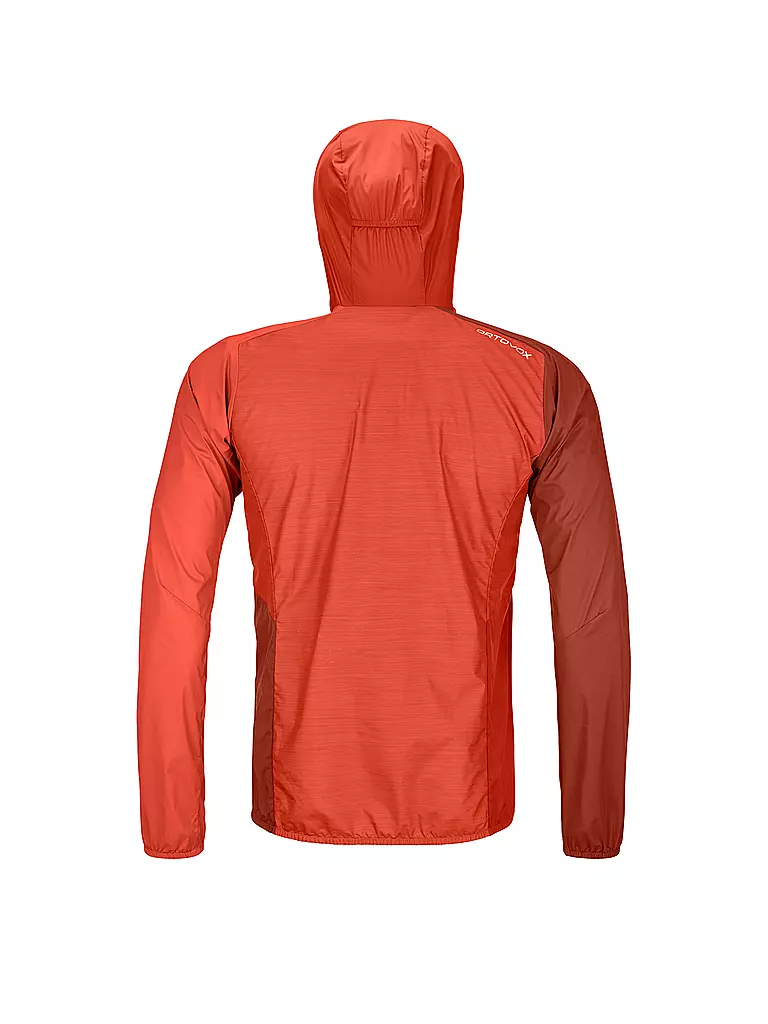 ORTOVOX | Herren Windjacke WIndbreaker Hoodie | Rosso